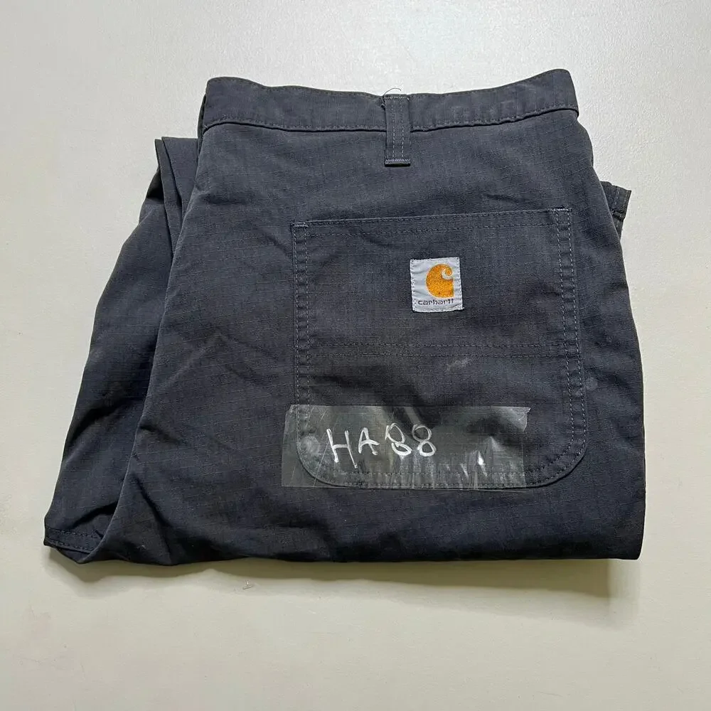 Carhartt Relaxed Fit Canvas Gray Men 38x32 Work Pants Y2K Casual utility distres